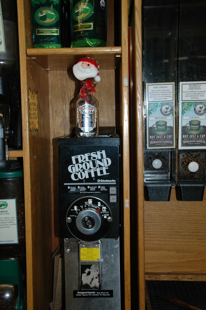 Look! The Purity has coffee beans you can grind yourself!